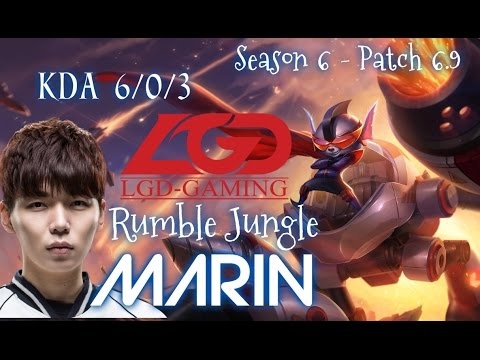 LGD MaRin RUMBLE Jungle vs Elise - Patch 6.9 KR | League of Legends