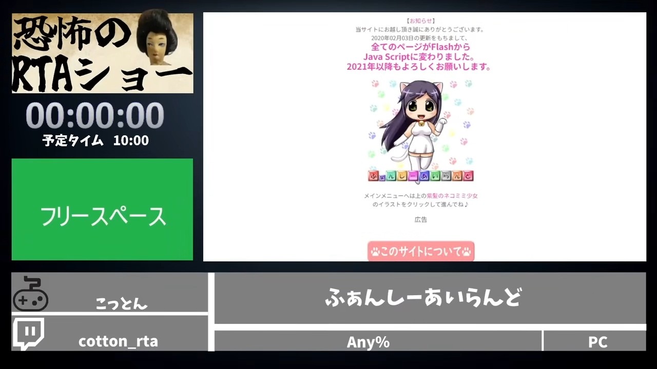 恐怖のRTAショー「ふぁんしーあいらんど」