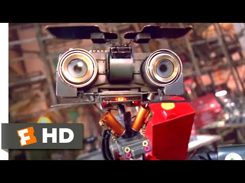 Short Circuit 2 (1988) - Manic Robot Scene (2/10) | Movieclips