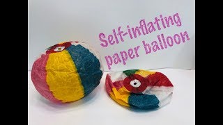 Kamifusen (紙 風 船) Self-inflating paper balloon - Kamifusen meaning paper (kami) balloon (fusen)