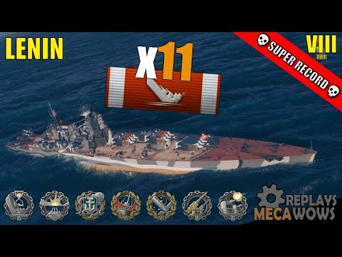 ULTRA RECORD!! Lenin 11 Kills & 306k Damage | World of Warships Gameplay