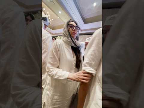 Karisma Kapoor With KIDS, Kareena-Saif At EX-HUSBAND Sunjay Kapur's PRAYER MEET| #shorts #family