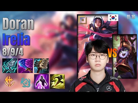 Doran Top Irelia vs Lulu lol KR solo rank Full Game 15.16 | 도란 이렐리아 vs 룰루