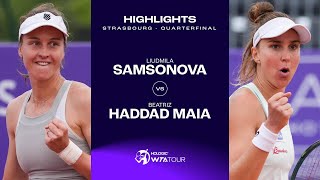 Теннис Liudmila Samsonova vs. Beatriz Haddad Maia | 2024 Strasbourg Quarterfinal | WTA Match Highlights