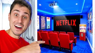 I Built a Secret Movie Theater In My Basement!