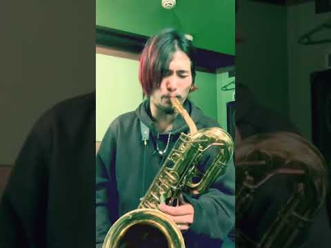 Leo P Baritone saxophone solo transcription "moanin"