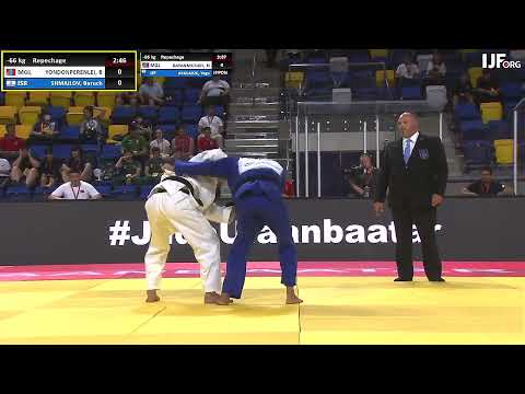 Judo MD 66kg 30 SHMAILOV, Baruch  ISR Waza Ari  Grand Slam Ulaanbaatar 2022