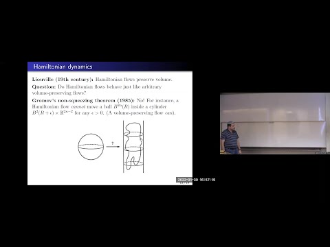 Hamiltonian dynamics and symplectic topology, Prof. Michael Entov