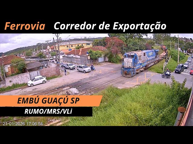 サンパウロ市エンブ・グァスーの輸出回廊（RUMO / MRS / VLi）