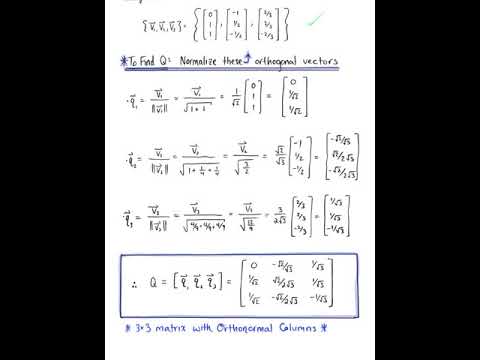 QR Factorization (Example 1)