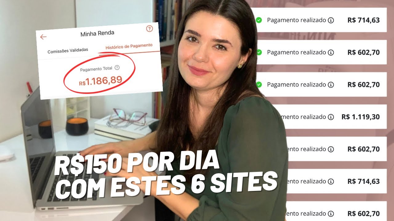 R$150 POR DIA NA INTERNET COM ESTES 6 SITES (Sites para ganhar dinheiro na internet)