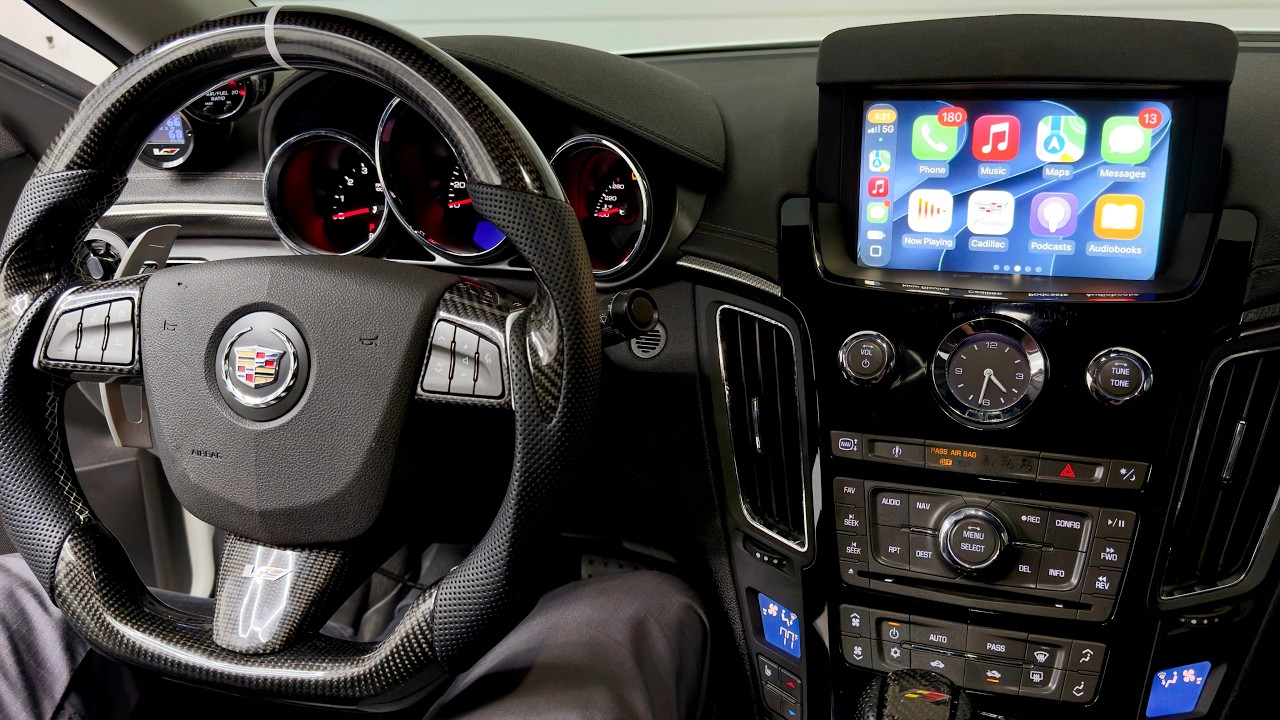 I ADDED APPLE CARPLAY TO MY 2009 CTS-V (FACTORY SCREEN!)