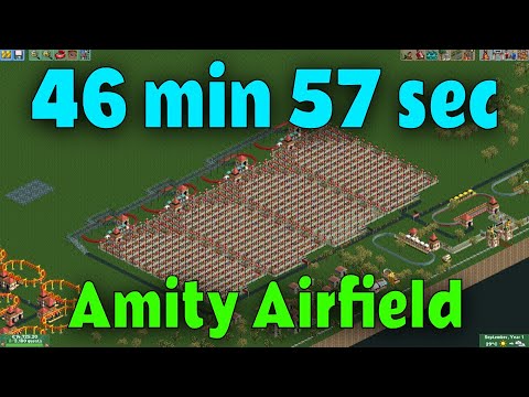 Beating Amity Airfield in 46m 57s - RCT2 vanilla speedrun
