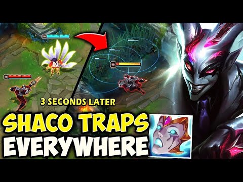 When Pink Ward creates a mine field of TRAPS! (Hilarious Shaco Baits) - Full Game #43