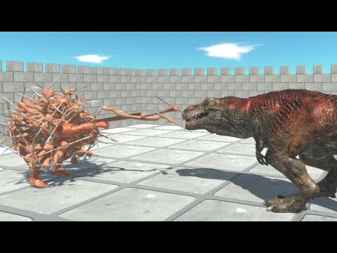 100 Spear Hands Giant vs ALL UNITS in Brick Castle Animal Revolt Battle Simulator