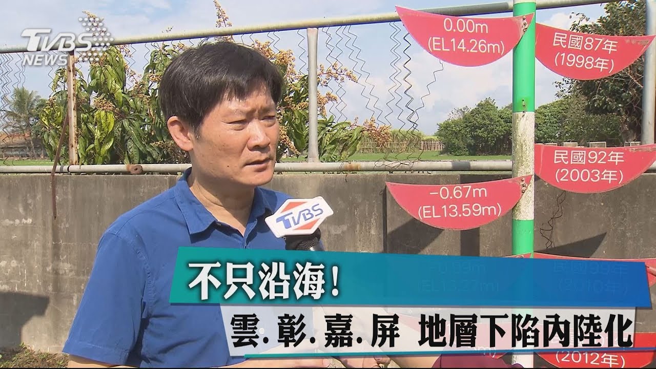 不只沿海!雲彰嘉屏 地層下陷內陸化
