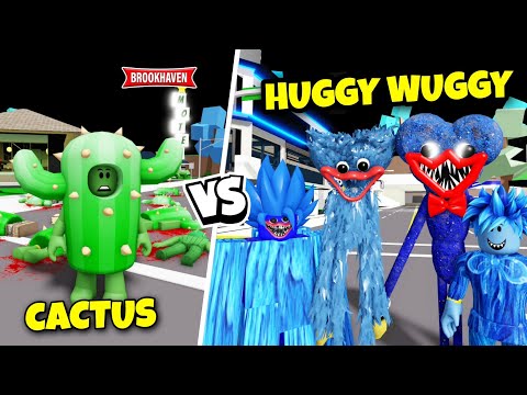 CACTUS VS HUGGY WUGGY CLAN AT THE BLUE OLYMPIC GAMES! BROOKHAVEN - ROBLOX