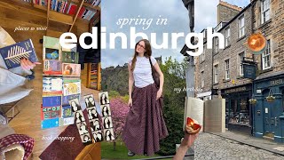 spring in Edinburgh | places to visit, book shopping, vintage shops, best food spots & a big haul