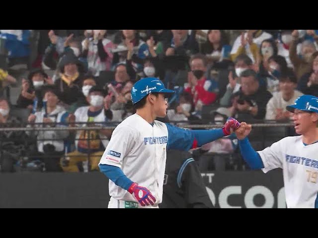 【6回裏】新球場でチーム初タイムリー!! ファイターズ・野村佑希 4番の一振りで試合は振り出しに!!  2023年4月1日 北海道日本ハムファイターズ 対 東北楽天ゴールデンイーグルス