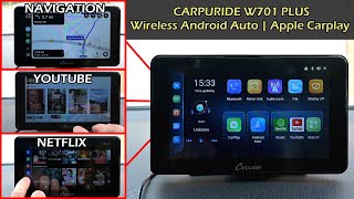 CARPURIDE W701 PLUS Wireless Android Auto & Apple Carplay | Watch Youtube & Netflix