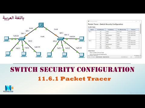 11.6.1 Packet Tracer - Switch Security Configuration (Port Security & DHCP Snooping) (عربي)