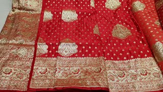 preview picture of video 'unique design real stone work  benarishi katan Saree price'