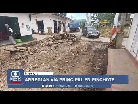 ARREGLAN VÍA PRINCIPAL EN PINCHOTE