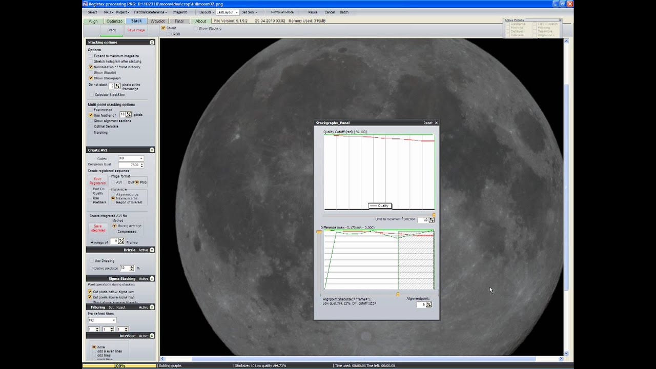 Moon Image Processing Tutorial: Part 2