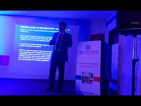 Dr S Ramasamy EECP Expert and director of Vaso Meditech pvt ltd presenting EECP in cardio zone 2015