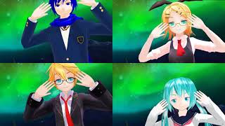【MMD】　スイ、ミク、レン、リンでヒバナ