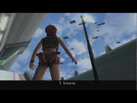 Xenosaga III HD Cutscene 180 - URTVs Descend (Miltia City) - ENGLISH - SWIMSUIT MODE