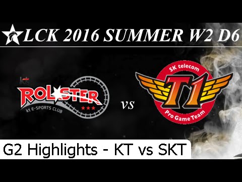 KT vs SKT Game 2 Highlights - LCK Summer 2016 W2D4M8 KT Rolster vs SK Telecom T1