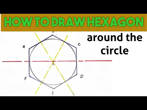 How to draw Hexagon around the circle |engineering...