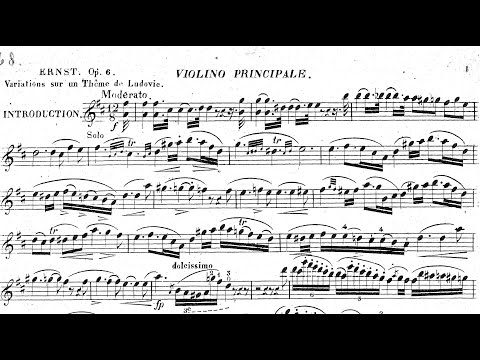 Introduction et Variations brillantes Op.6 By Heinrich Wilhelm Ernst (with Score)