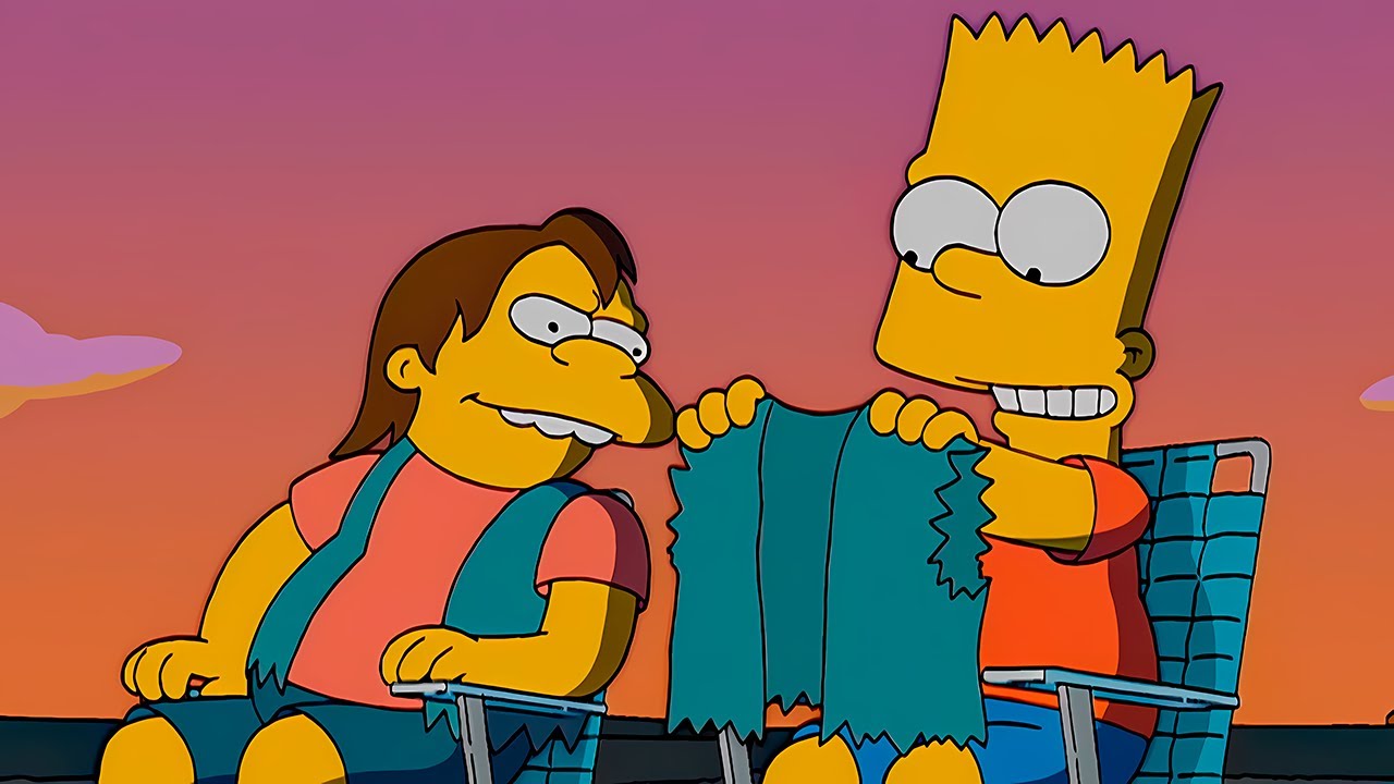 NELSON ESTÁ PROTEGENDO O BART | OS SIMPSONS