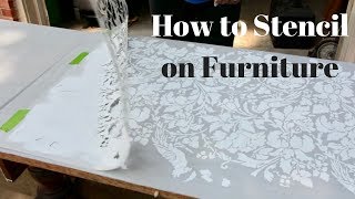 How to Stencil on Furniture: DIY Tutorial - Thrift Diving