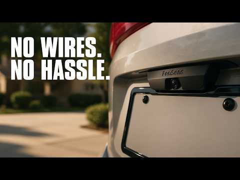 Easiest Way  to Add a Backup Camera - FenSens Camera License Plate Frame Review