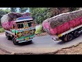 Lorry Videos Dare To Drive At Horrible Ghat Turns Truck Videos Truck Driving Trucks In Mud