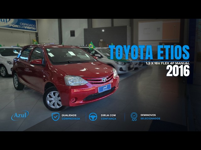 Vídeo TOYOTA ETIOS 1.3 X 16V FLEX 4P MANUAL