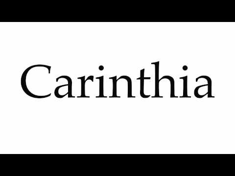How to Pronounce Carinthia