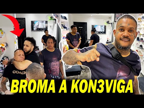 KON3VIGA KILLS HIMSELF UGLY WITH THE BLONDE FOR JOKING AROUND IN HIS NEW STORE