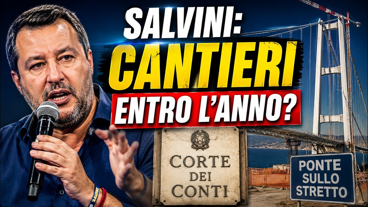 SALVINI SUL PONTE SULLO STRETTO: «CANTIERI ENTRO L'ANNO SE ARRIVA L'OK DELLA CORTE DEI CONTI»