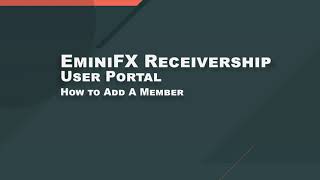 EminiFX User Portal - How to Add a Member to a Transaction