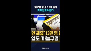 세대 거듭할수록 느는 '쉬었음 청년'..20년 사이 3배 가까이 뛰어 22만 명에 달해 청년고용 위기 이어져  / SBS / #shorts