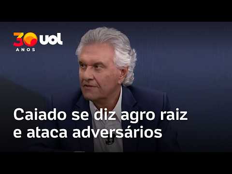 Ronaldo Caiado ataca Lula e Flávio Bolsonaro em sabatina e se diz agro raiz