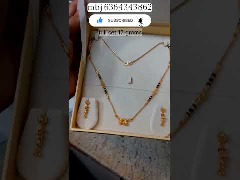17 gram gold mangalsutra set with earrings #gold #shorts #mangalsutra #trending #viral
