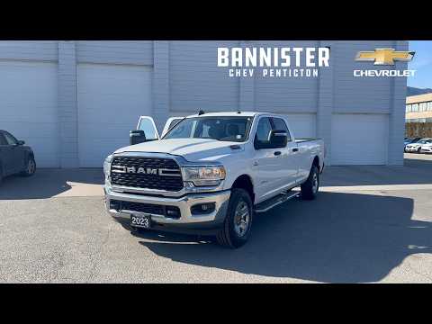 2023 Ram 3500 Big Horn 4x4 Crew Cab 8' Box in White for sale at Bannister Chevrolet Penticton in Penticton, BC
