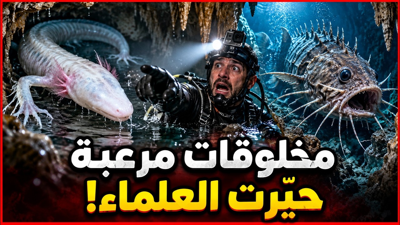 كائنات مرعبة التقطتها الكاميرات بالصدفة داخل الكهوف