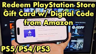 How to Redeem Amazon Playstation Store Gift Card (Digital Code) (PS5/PS4/PS3)