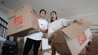 moving out as a family of 4...| packing & unboxing